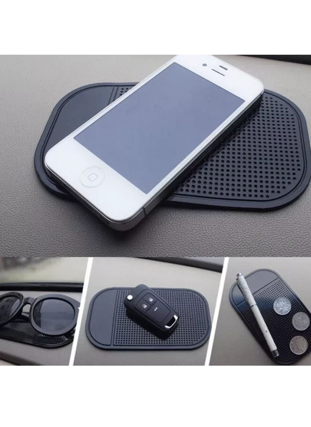 Universal Sticky Car Dash Pad, Removable and Traceless Car Dashboard Mat  Sticky Non-Slip Dashboard Pad for Cell Phone, Sunglasses, Keys, Coins and  More 