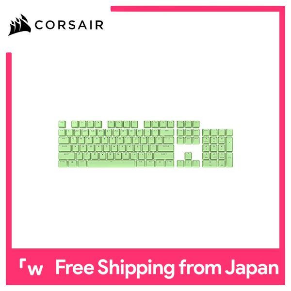 CORSAIR PBT DOUBLE-SHOT Replacement Color Keycap Set --Japanese 108 Keys, Mint Green --CH-9911080-JP Singapore