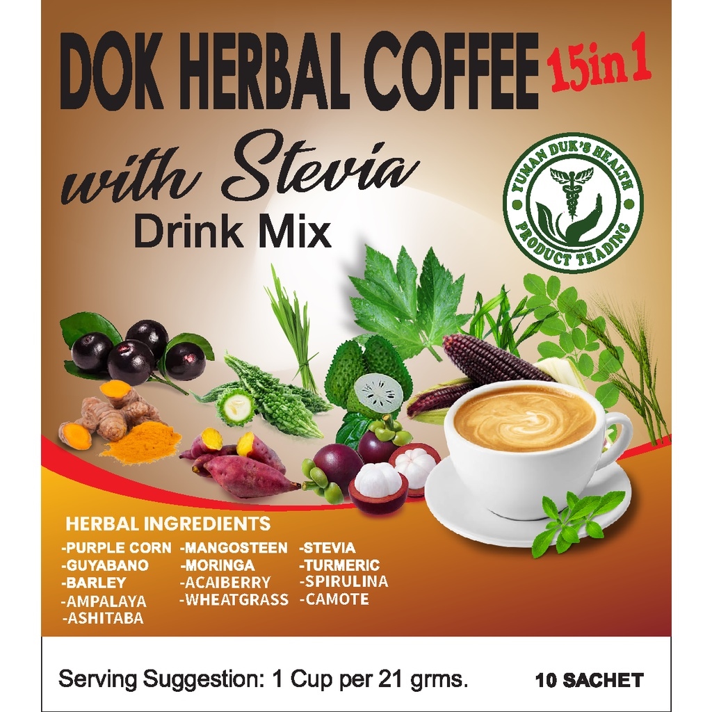 Dok Herbal Coffee 15 in 1 food Lazada PH