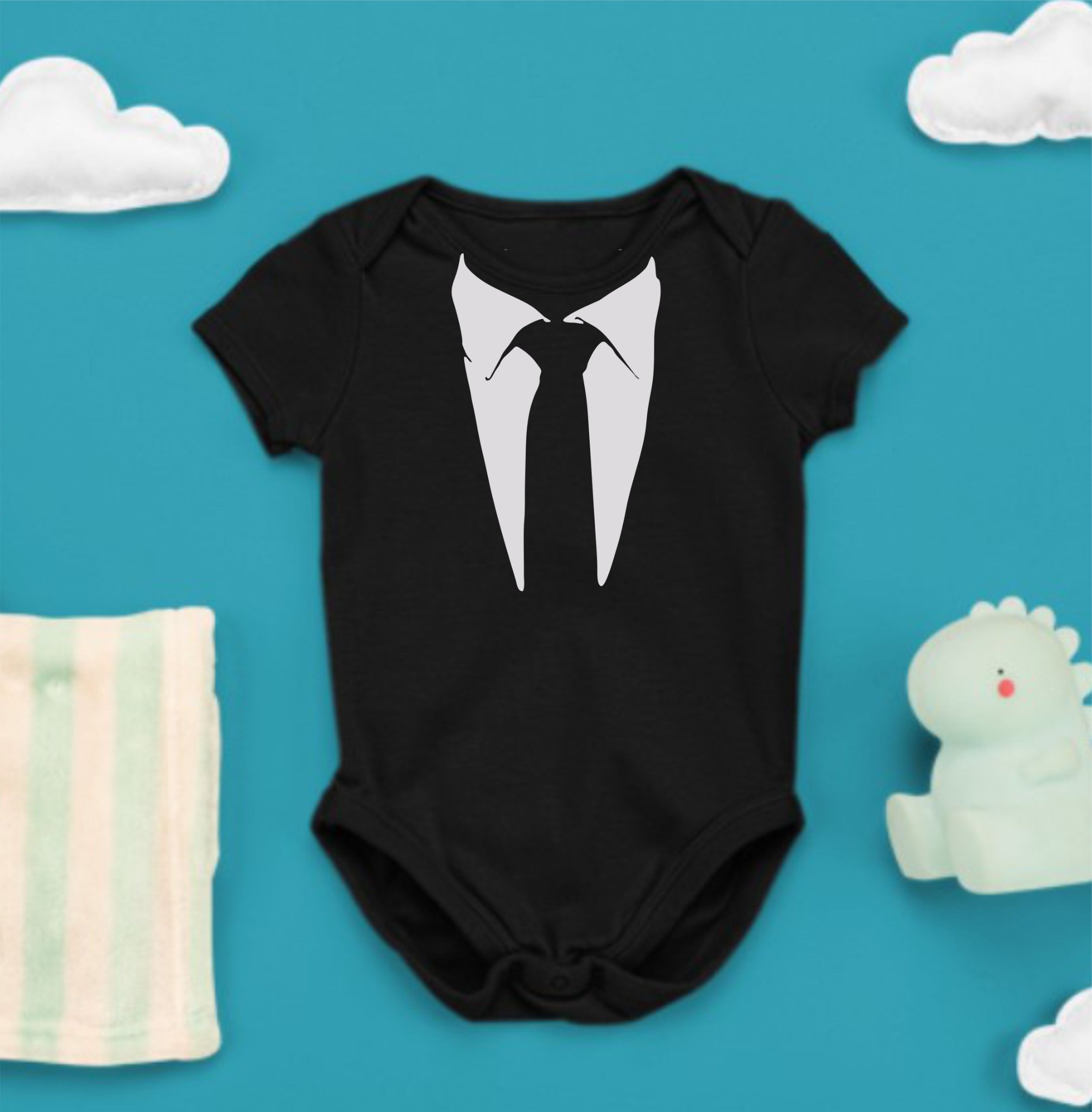 Baby Tuxedo Onesies Boss Baby Black Lazada PH