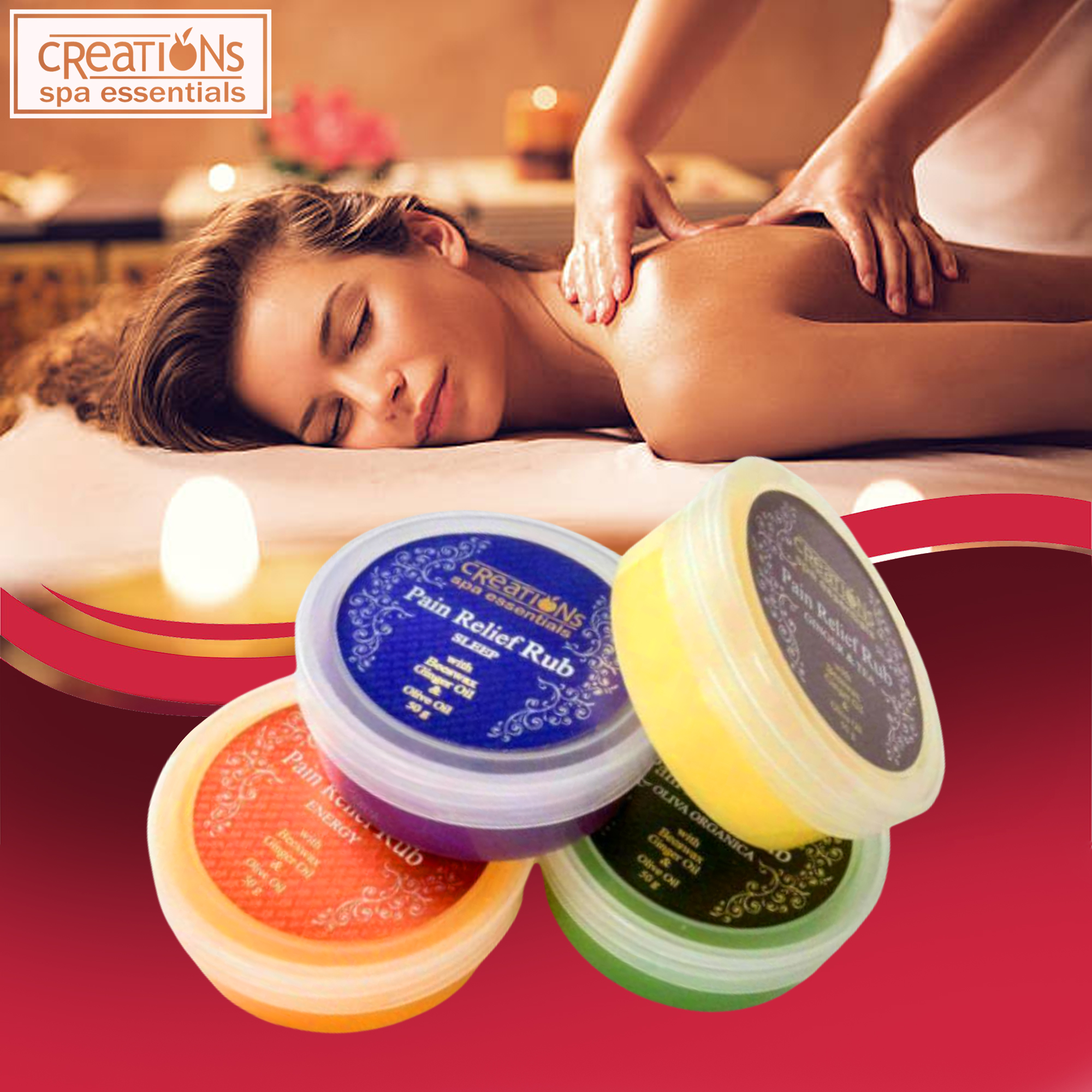 Creations Spa Essentials Pain Relief Rub and Massage Ointment 10g