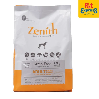 Zenith Grain Free Premium Lamb and Potato Adult Small Breed Dry Dog Food 1.2kg