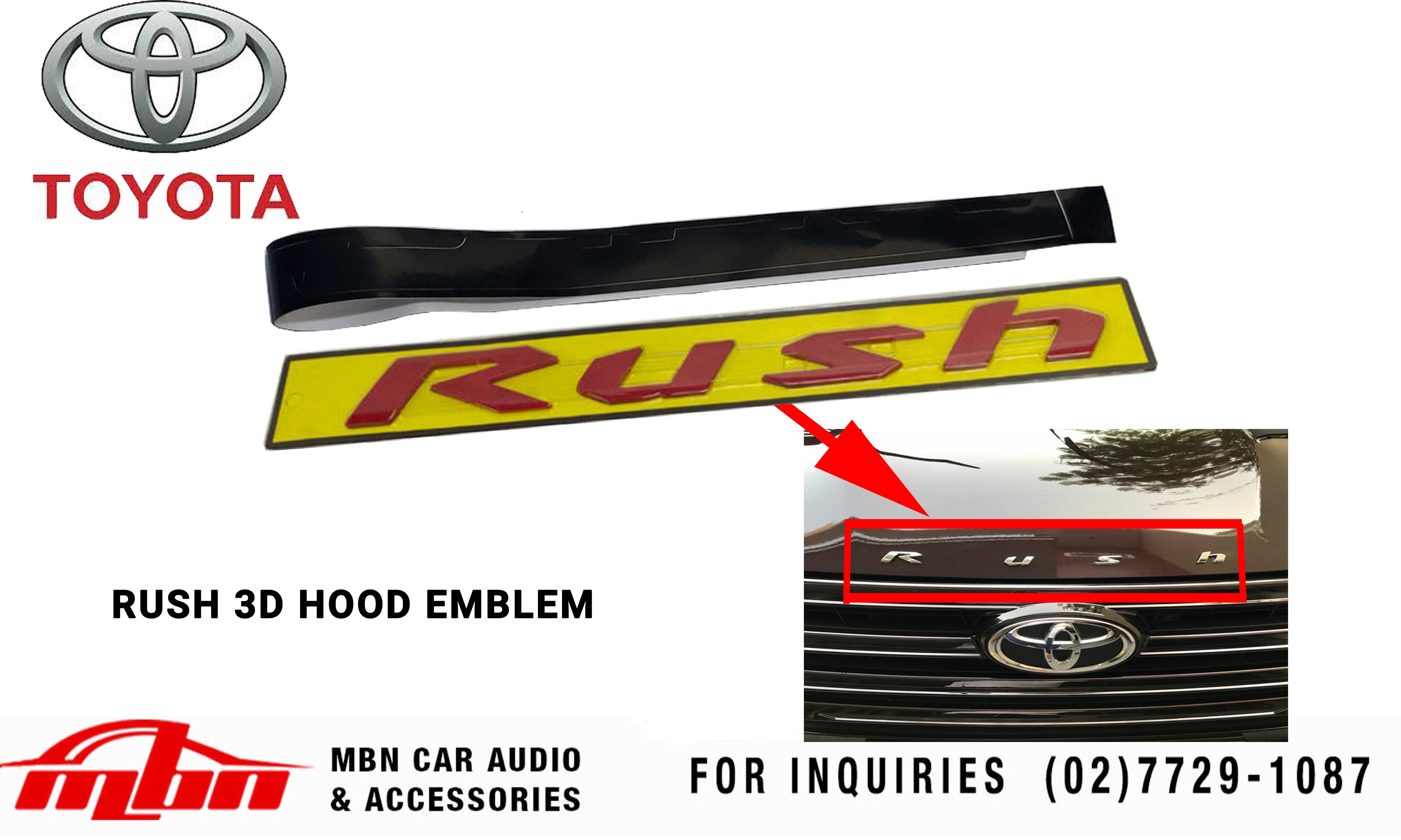 CAR HOOD EMBLEM 3D LETTER CAR AUTO FRONT HOOD EMBLEM TOYOTA FORTUNER