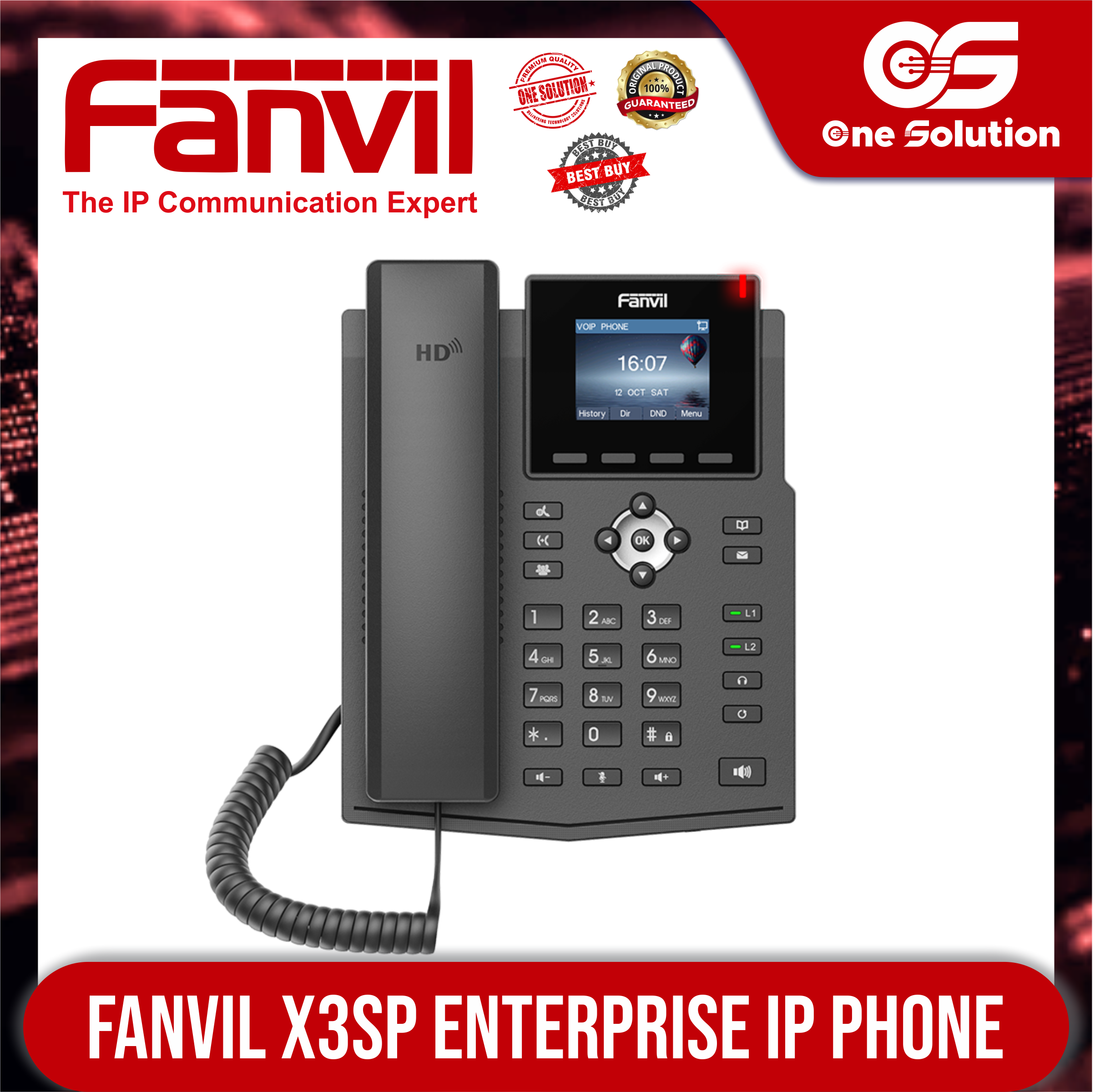 Fanvil X3SP IP PHONE Main Screen 320×240 2.4”Color-screen DDS Keys  2(Multiplexing Line keys) SIP Lines 4 Line Keys 2 Local Phone Book 500 Call  Log 600 Audio Conference 3-way- ONE SOLUTION | Lazada PH