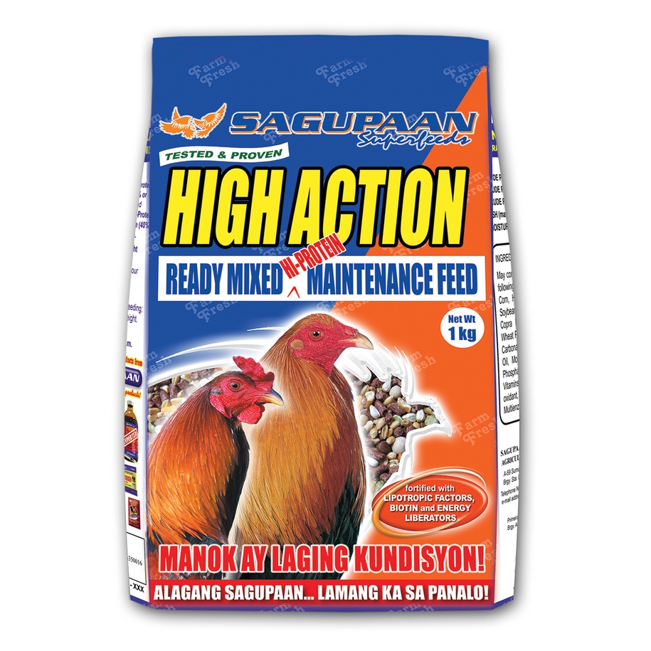 High Action Sagupaan Superfeeds 1 Kilo Chicken, Poultry, Gamefowl