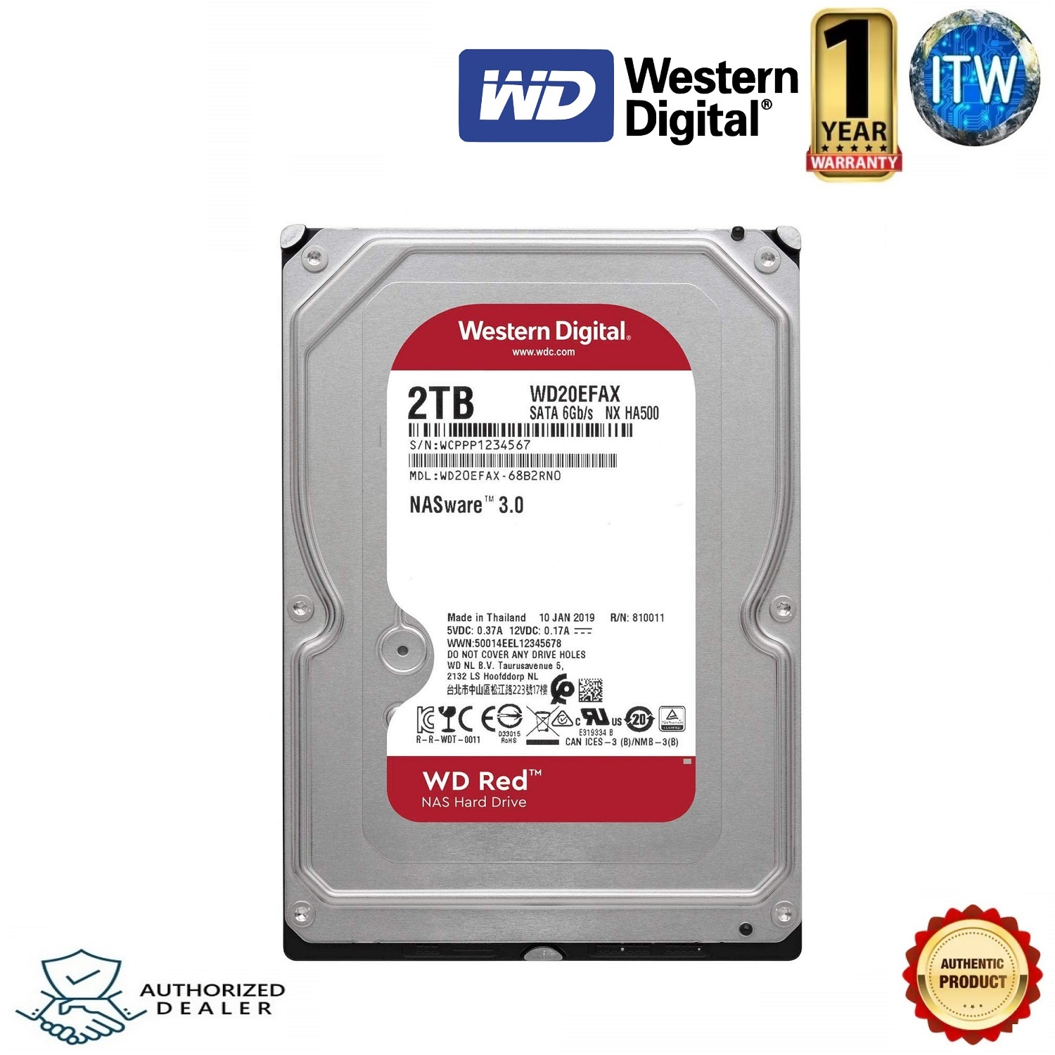 Western Digital Wd Red 2tb 3 5 Sata Nas Internal Hard Disk Drive Wdefax Lazada Ph