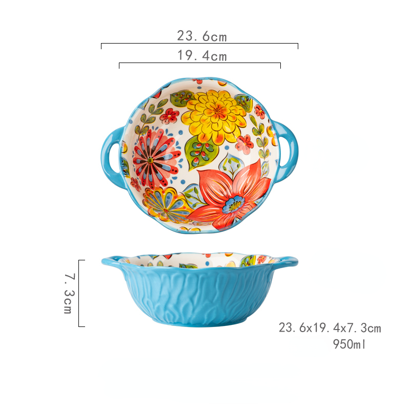 Morocco Ceramic Ramen Bowl Set Bowls for Soup Ceramic Soup Noodle Bowl