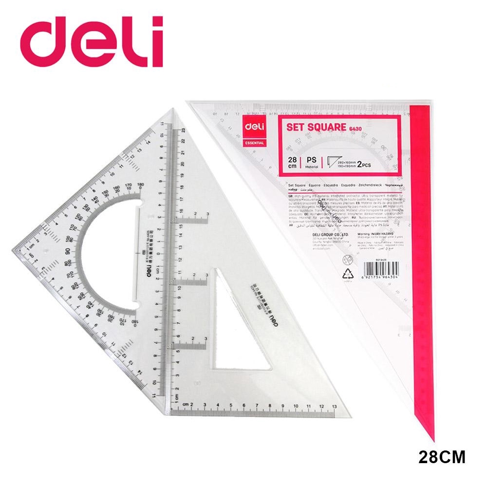 Deli Set Square 2pcs (Triangle set) | Lazada PH