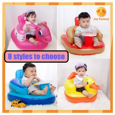 hot 【8 Variation】Inflatable Portable Kids Sofa Baby Chair With Air Pump High Chair For Sitting Training