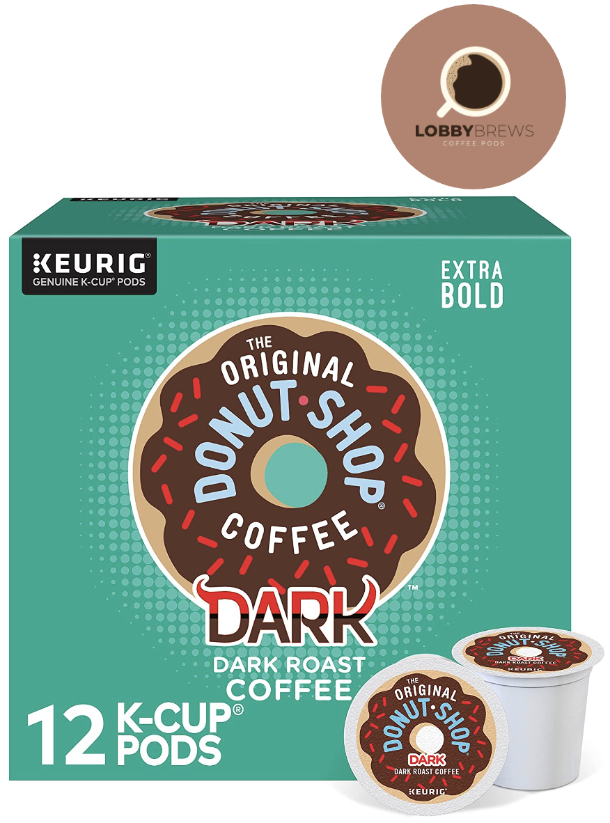 The Original Donut Shop Dark KCup Keurig Coffee Pods, Dark Roast, 12