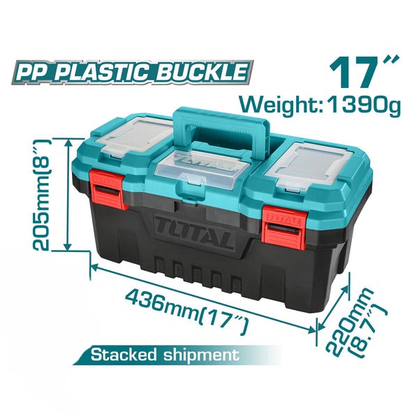 TOTAL TPBX0171 Hard Plastic Tool Box 17 Inches Lazada PH