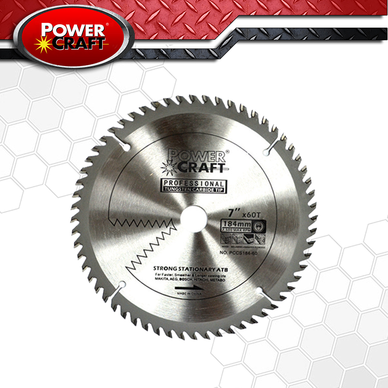Powercraft Circular Saw Blade Carbide (PCCS 18060E) 7" x 60Teeth