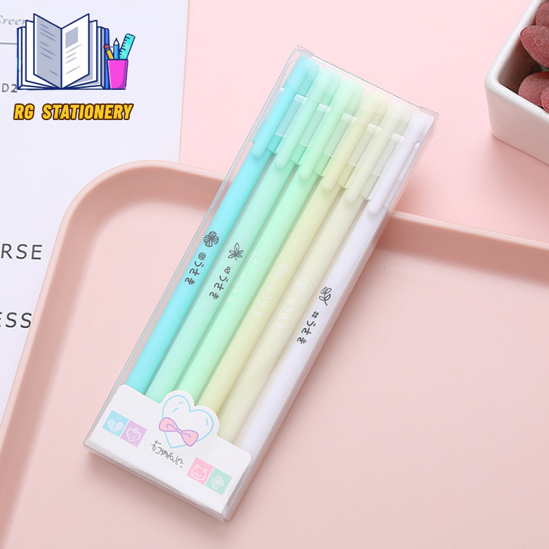 6pcs/set student penel Pen Morandi Color Macron color Student Signature ...