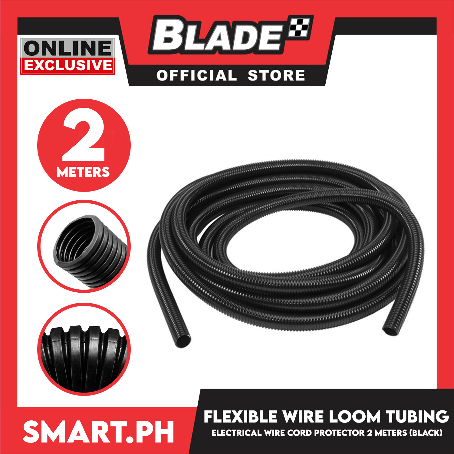 2 Meters Electric Wire Protection, Wire Loom Tubing Auto Wire Conduit