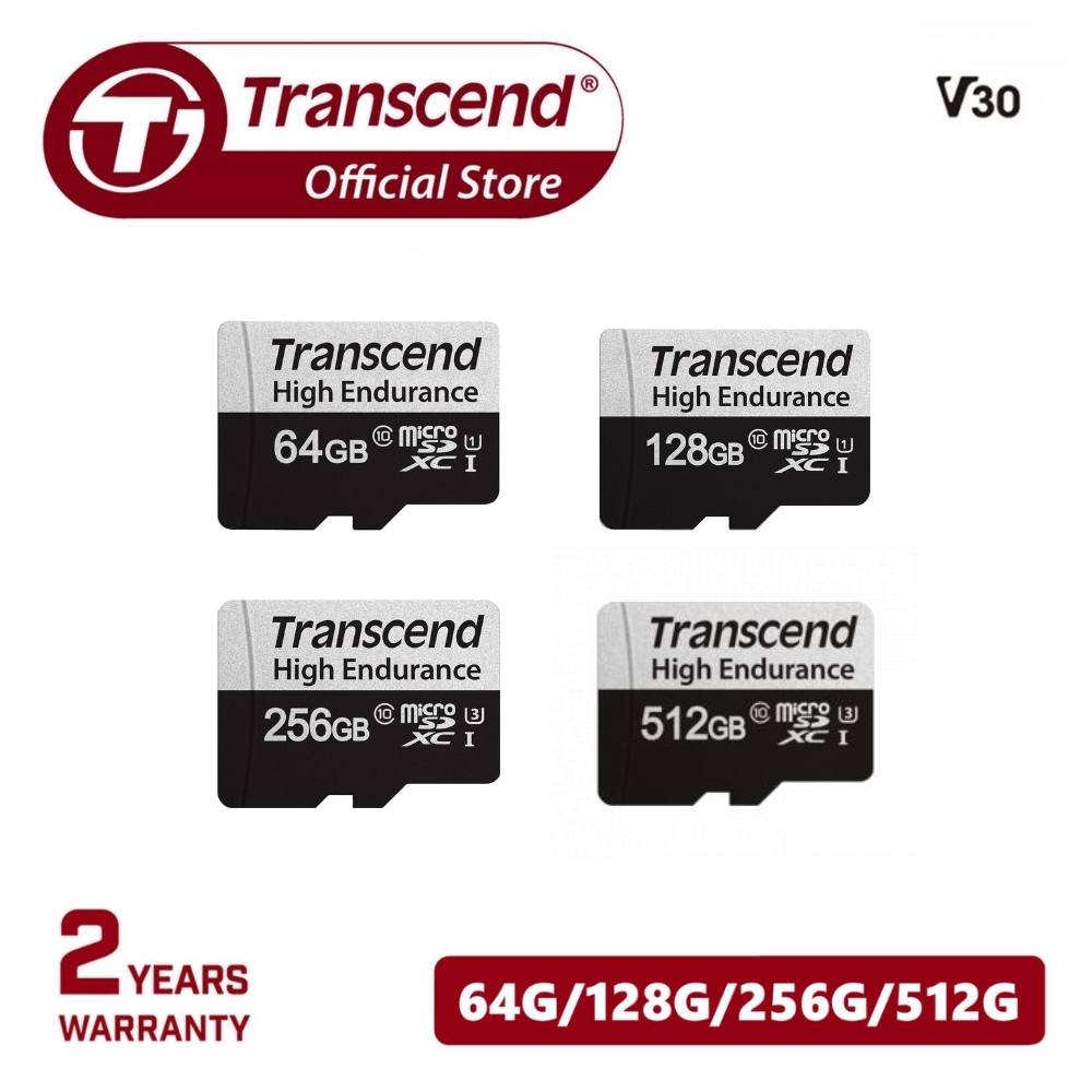 Transcend High Endurance USD350V MicroSDXC with Adapter Memory