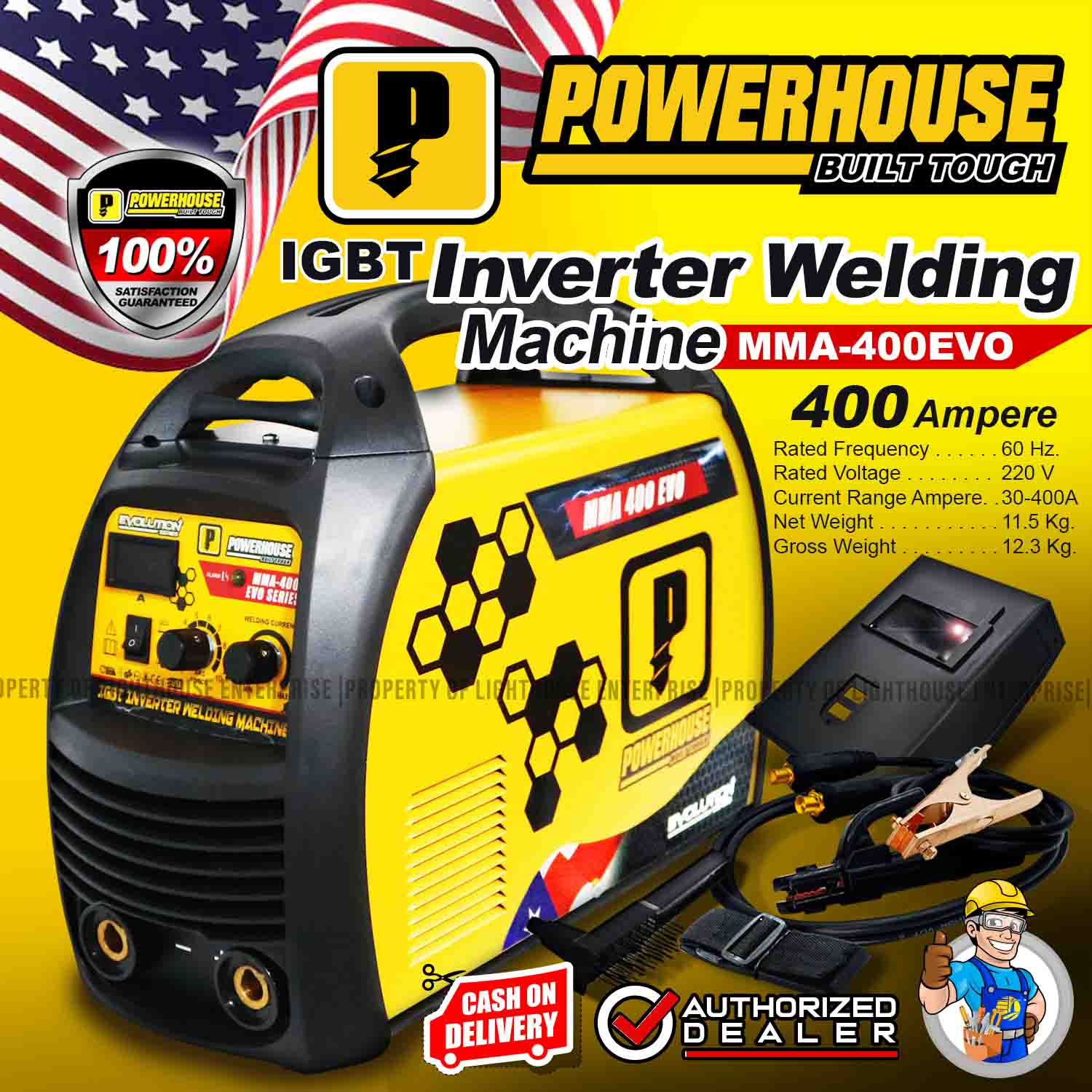 POWERHOUSE Evolution 400A IGBT Inverter Welding Machine Industrial