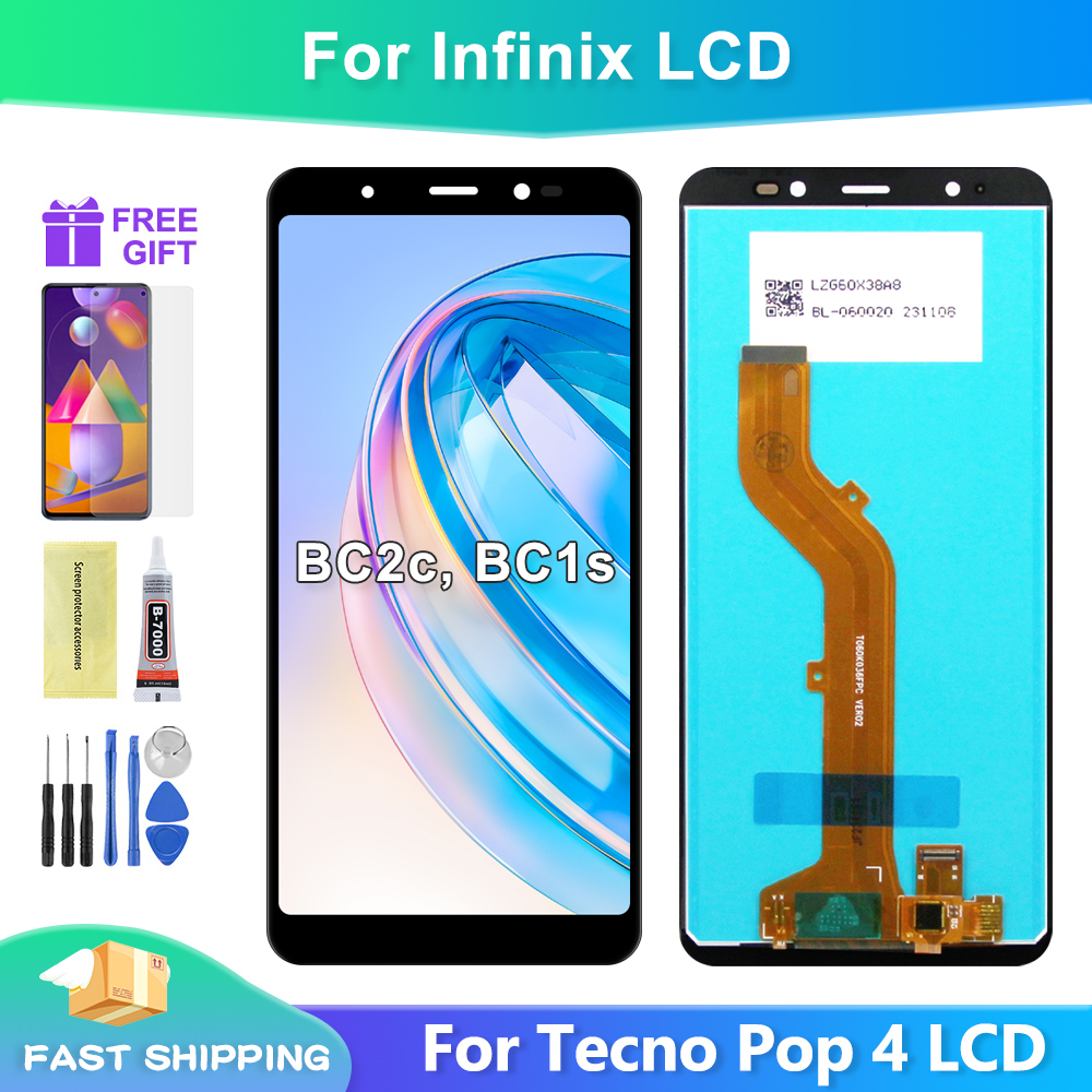 LCD For Tecno Pop Lite Lte BC1S BC2 LCD Display with Touch