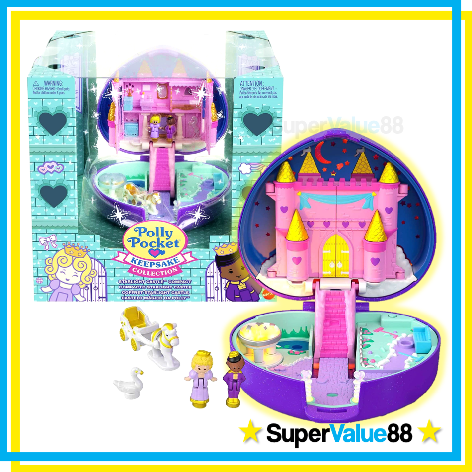 Polly Pocket 1992 Starlight Castle w/ Swan LIGHTS WORKING Bluebird Toys 2024 (47188)