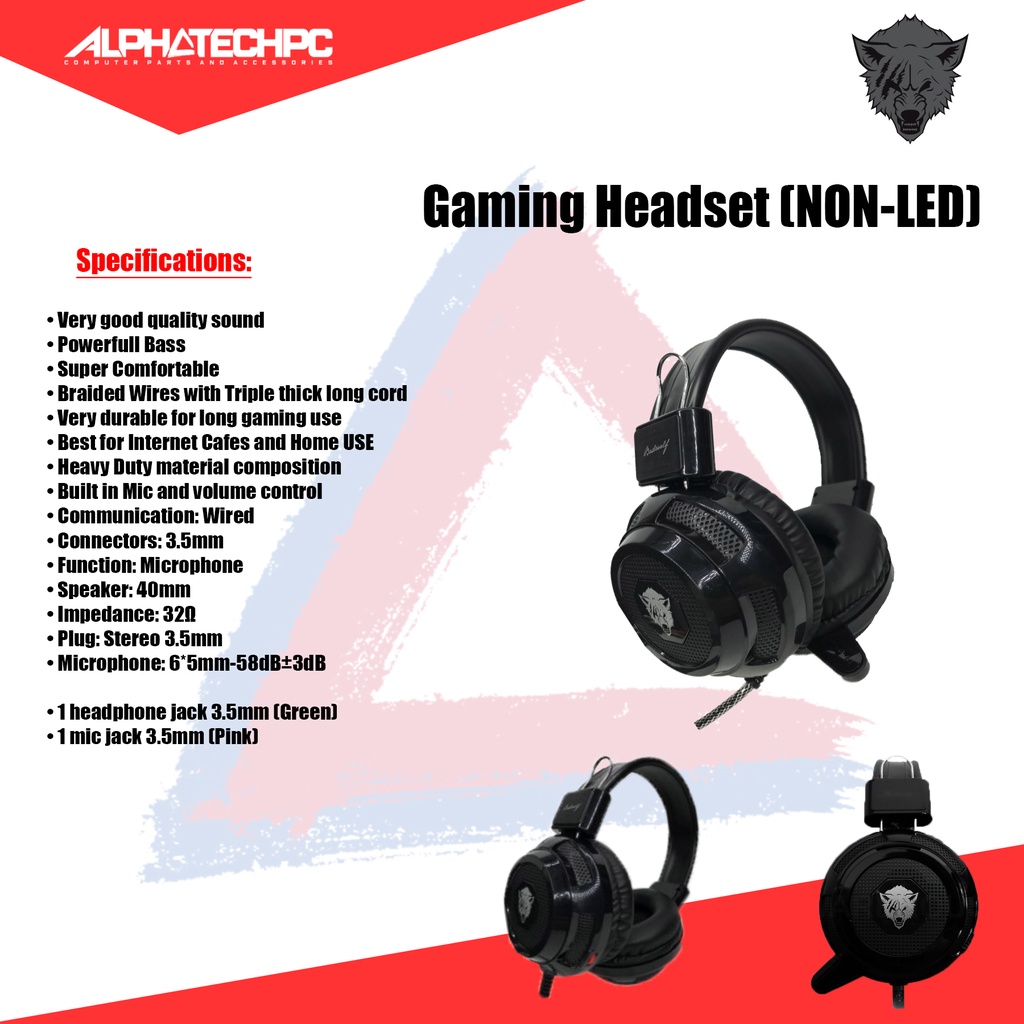 Badwolf V8 Gaming Headset Non-LED 