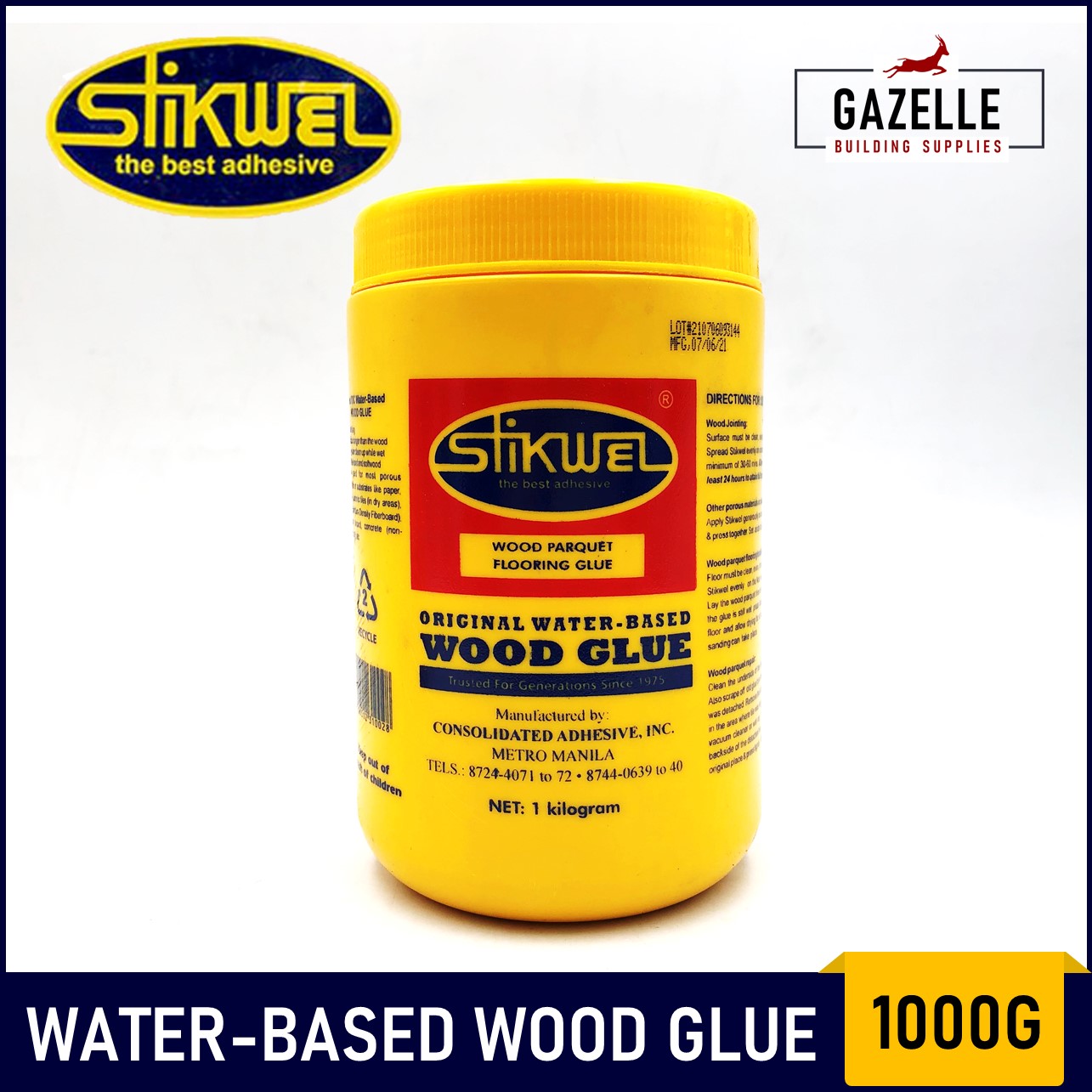 Stikwel Wood Parquet Flooring Glue Water Based Wood Glue 250g / 500g