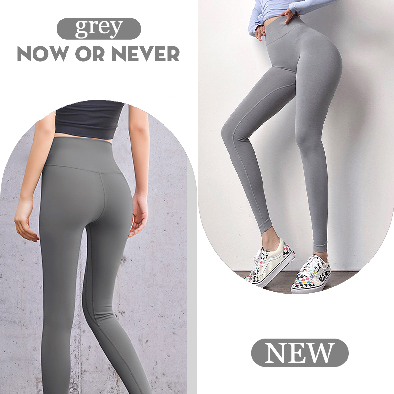 SMihono Deals Teen Girls Full Length Trousers Leggings Women's Sports  Fitness Pants Solid Colored CasualTight Fitting Tight Peach Hip Yoga Pants  Stretch Pants Gray 6 