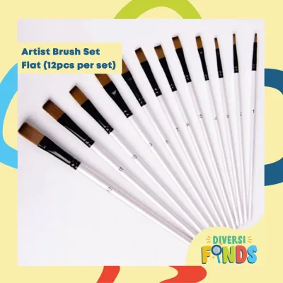 hot Artist Brush - Painting Brush - Drawing Brush Set ROUND and FLAT