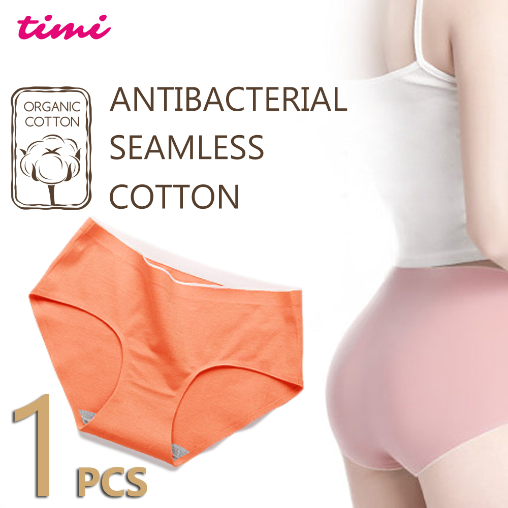 Timi 701 Antibacterial cotton seamless underwear high quality Women's  mid-waist seamless panty
