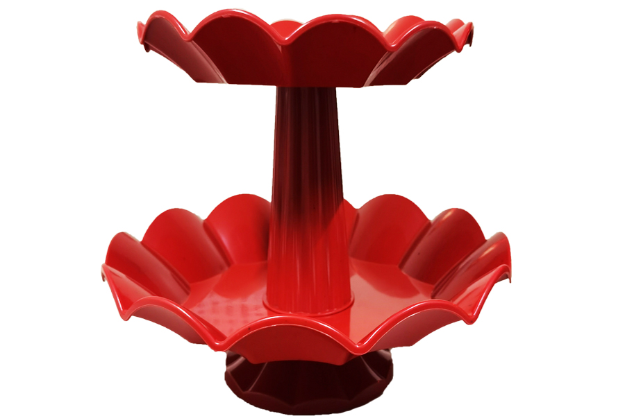 2Layer Fruit Tray Fruits Stand Organizer Tray for Dining Table Food