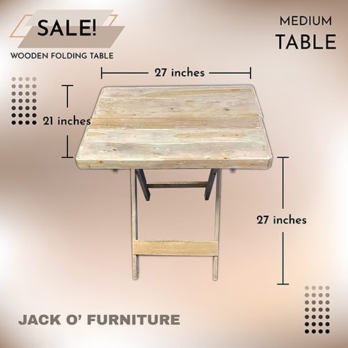 Outdoor or Indoor Folding Wooden Table / Folding Table / Side Table / 2