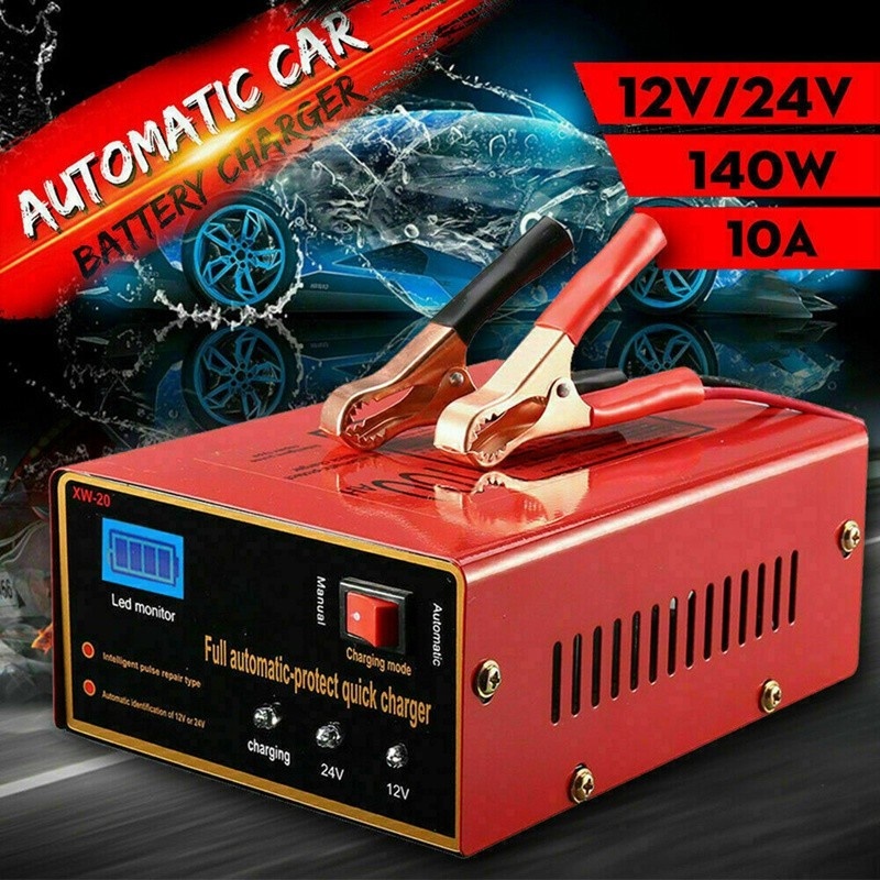 ۞ 12V 24V Car Battery Charger Motorcycle Battery LeadAcid Battery Charging Fast Stable Lazada PH