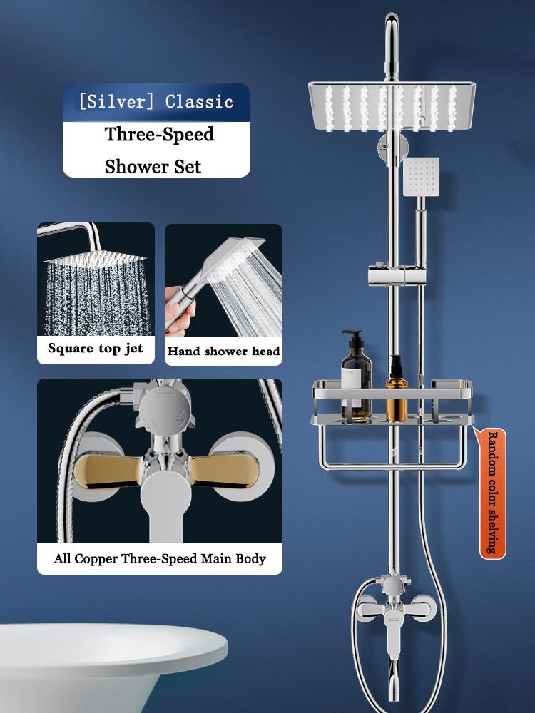 PVC Shower set for bathroom Black Gold Style Lightweight Button Shower Set With Hose Shower Head ...