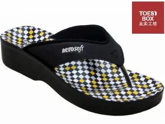 checkered flip flops