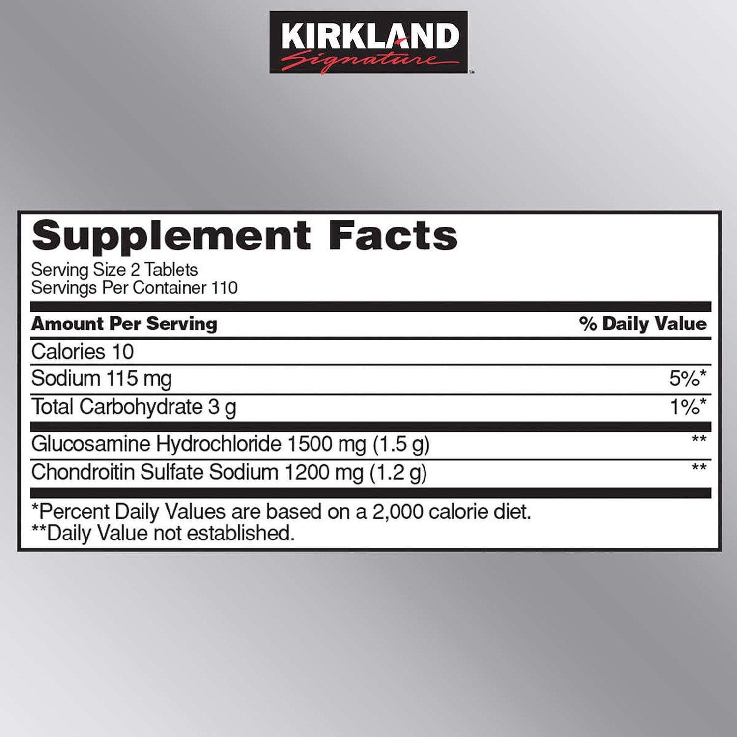 Kirkland Signature Glucosamine & Chondroitin, 220 Tablets review and price