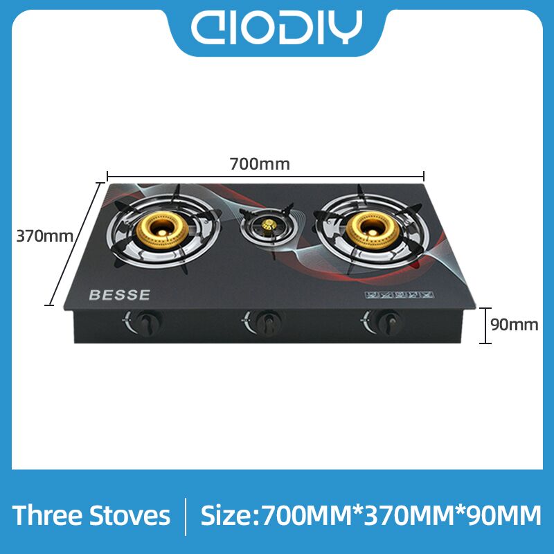 AIODIY gas stove three gas stoves double burner portable gas stove 4