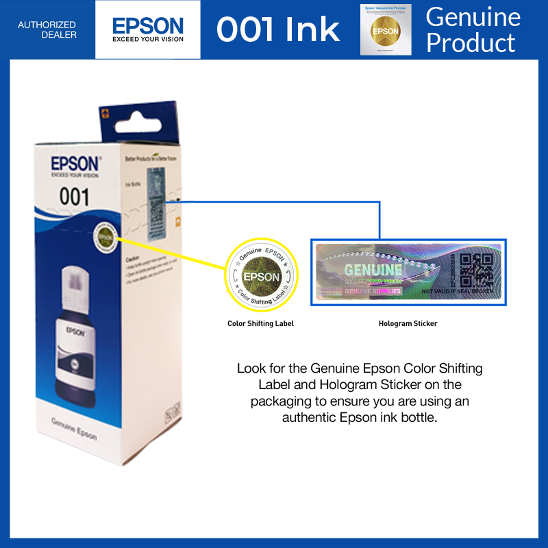 Epson 001 Ink Black Brand New Original Epson Ink Bottle for Epson L4150