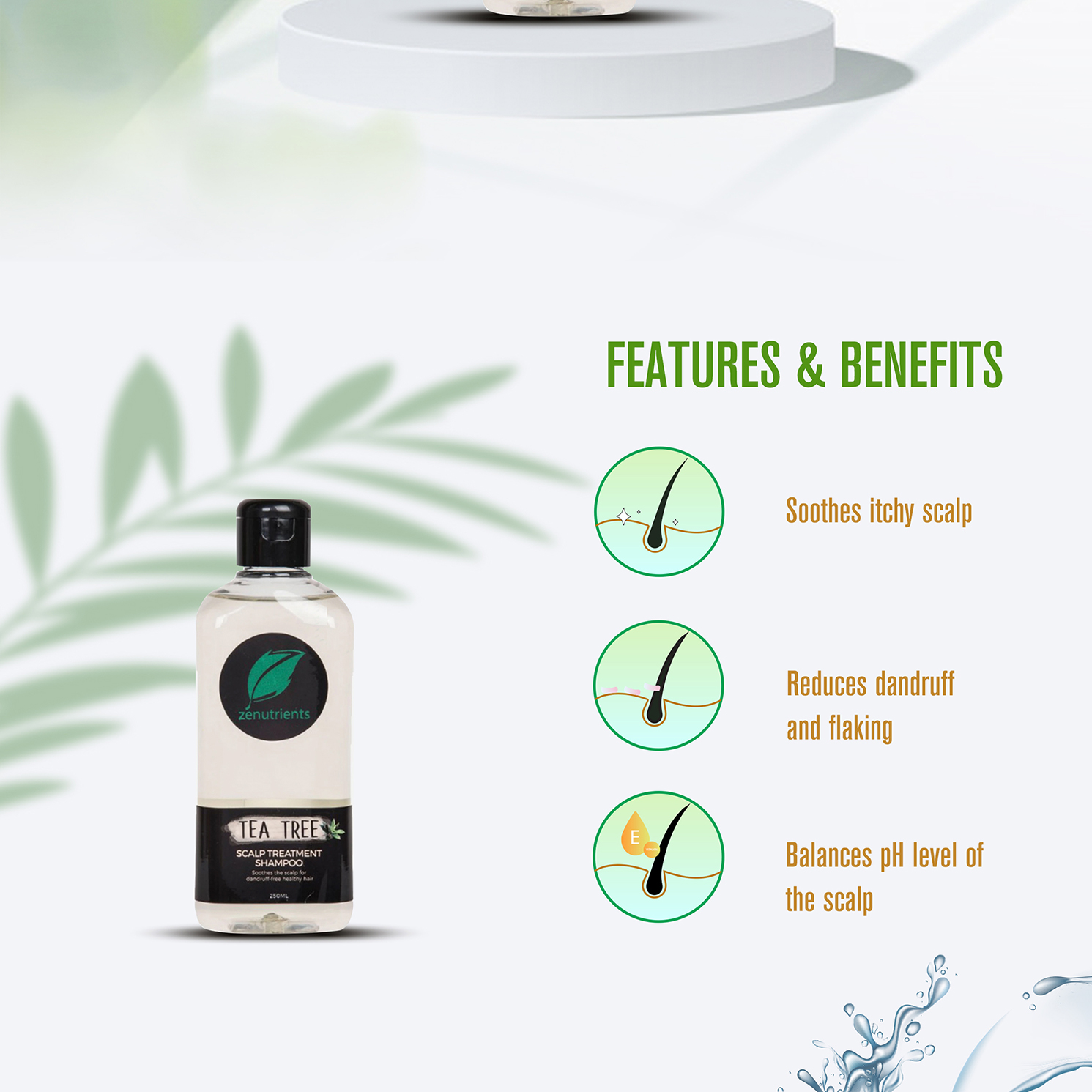 Zenutrients Tea Tree Scalp Treatment Shampoo 100ml (Dandruff remover