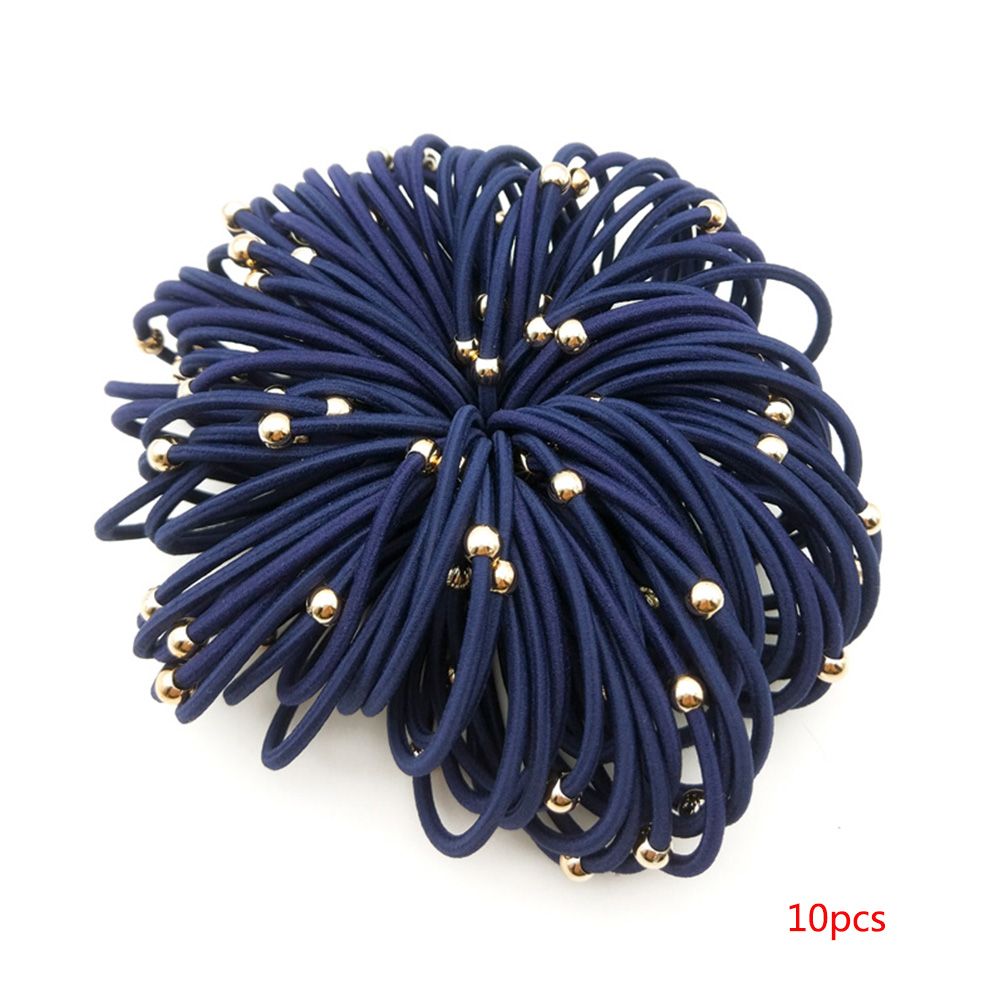 GHHGFF Thin Girls Hair Bands 10Pcs/set Tie Gum Gold Bead Hair Rope Hair