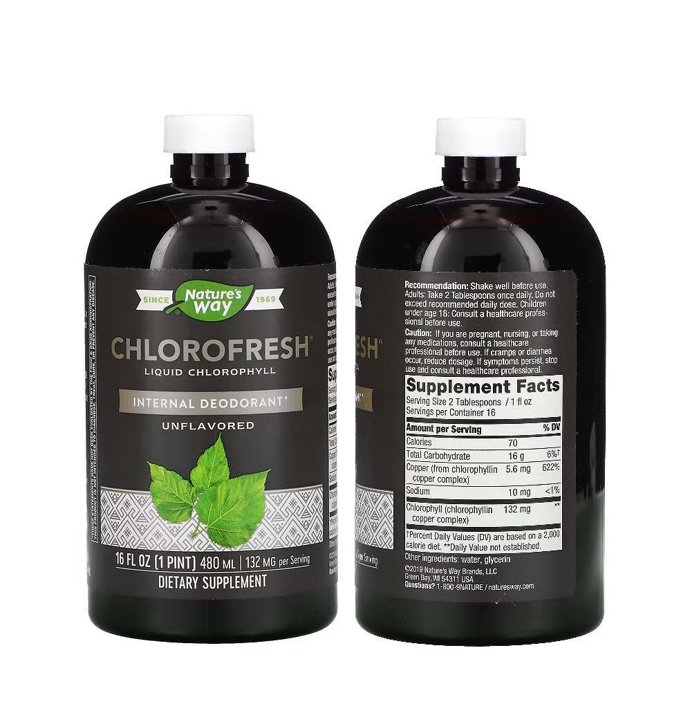 Nature's Way Chlorofresh, Liquid Chlorophyll Mint or Unflavored or