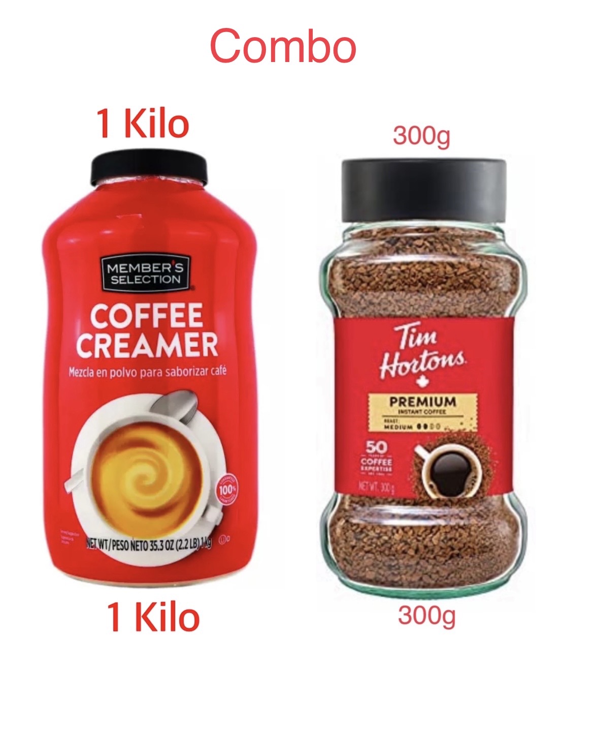 COMBO Tim Hortons Medium Instant Coffee 300g + Low Carb Zero Sugar