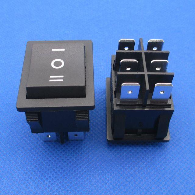 1pcs 6 pin 3 files rocker switch 30A 250VAC ONOFFON button with light