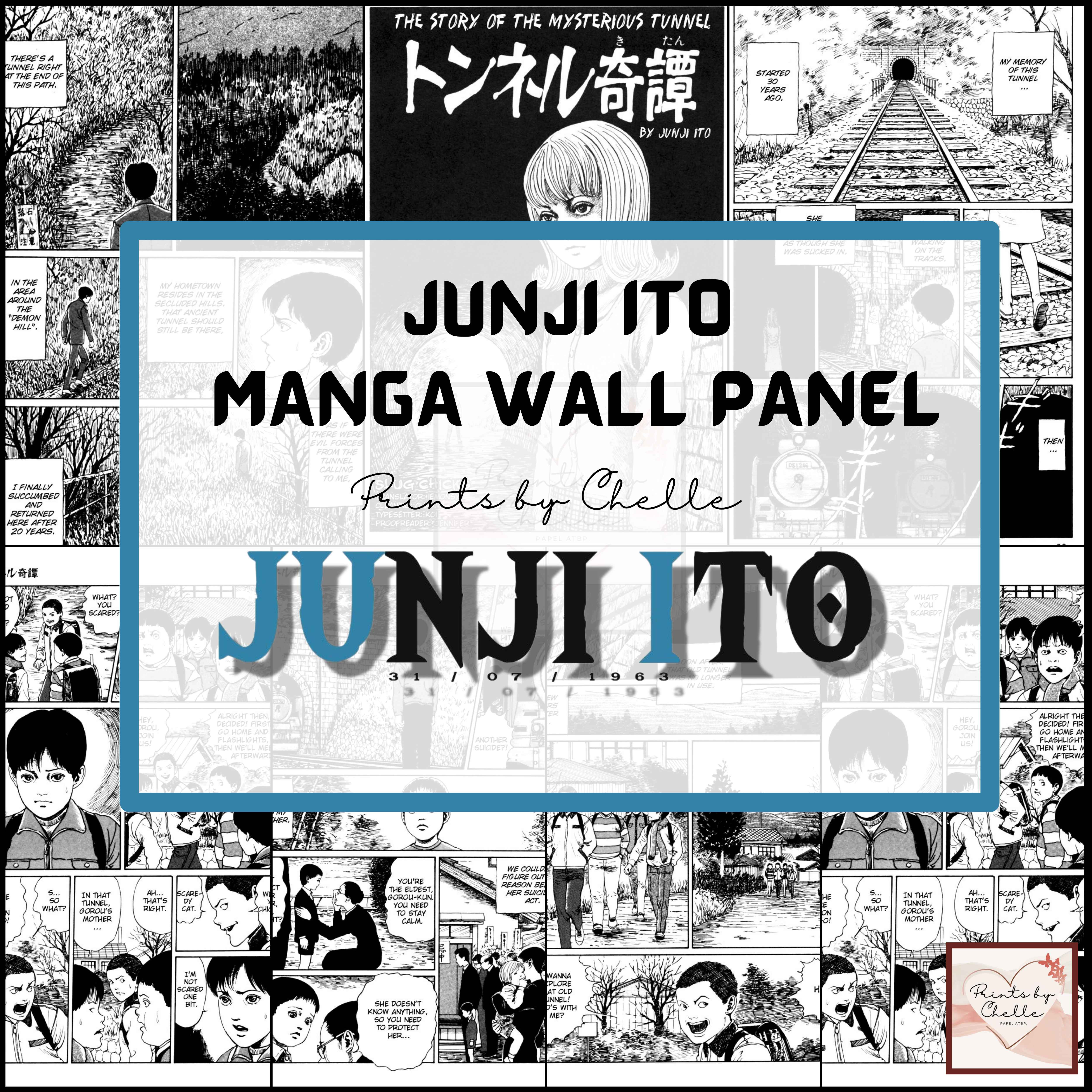[PRINTS BY CHELLE] JUNJI ITO Anime Manga Panel Wall Decor Sticker A6