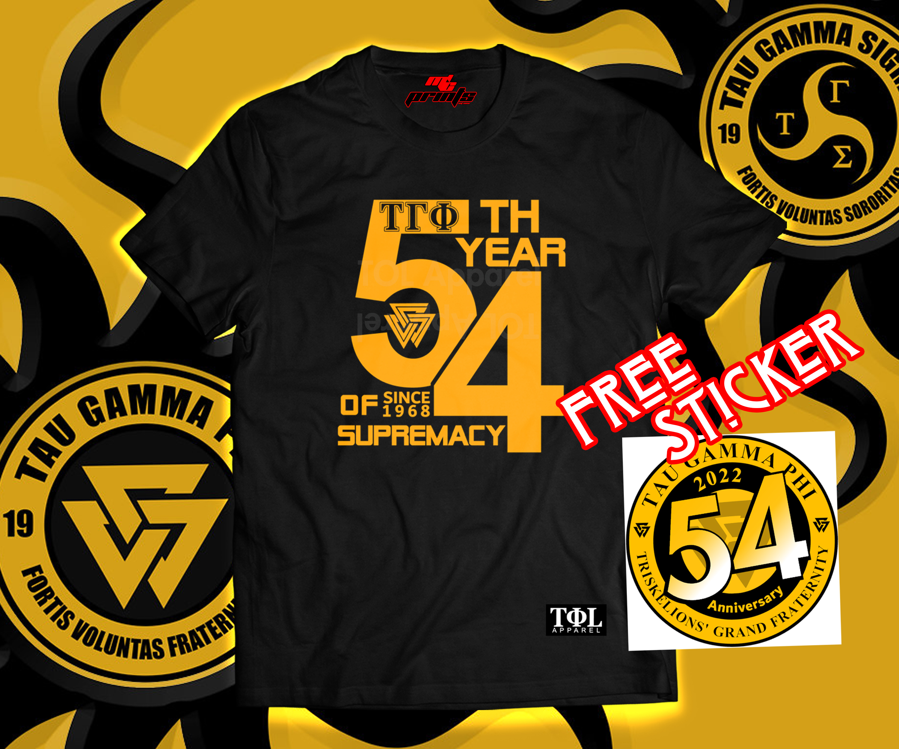 Triskelion 54th Anniversary Fratshirt TAU GAMMA PHI/SIGMA