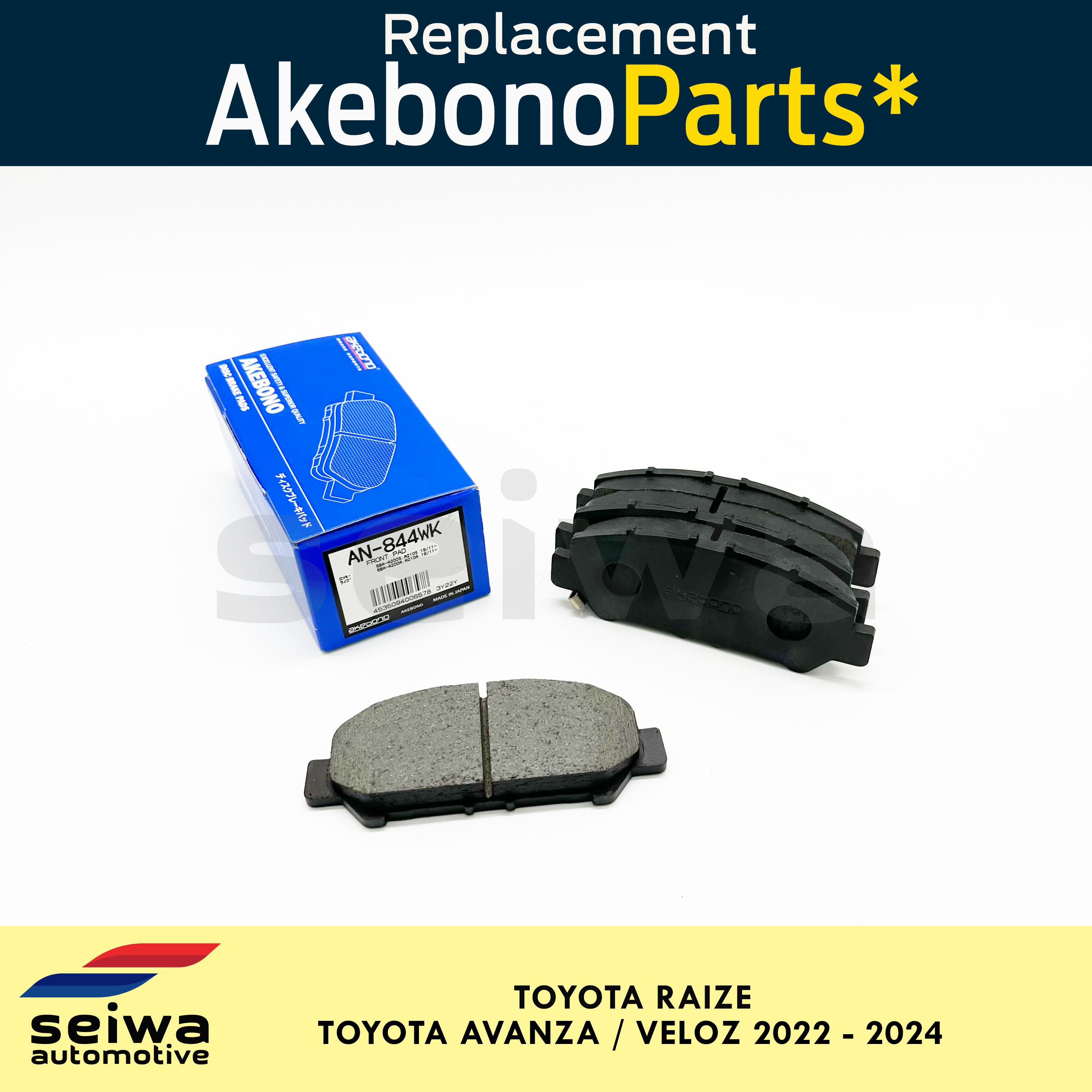 [2022 - 2024] Toyota Avanza Brake Pads FRONT - Toyota Raize Brake Pads ...