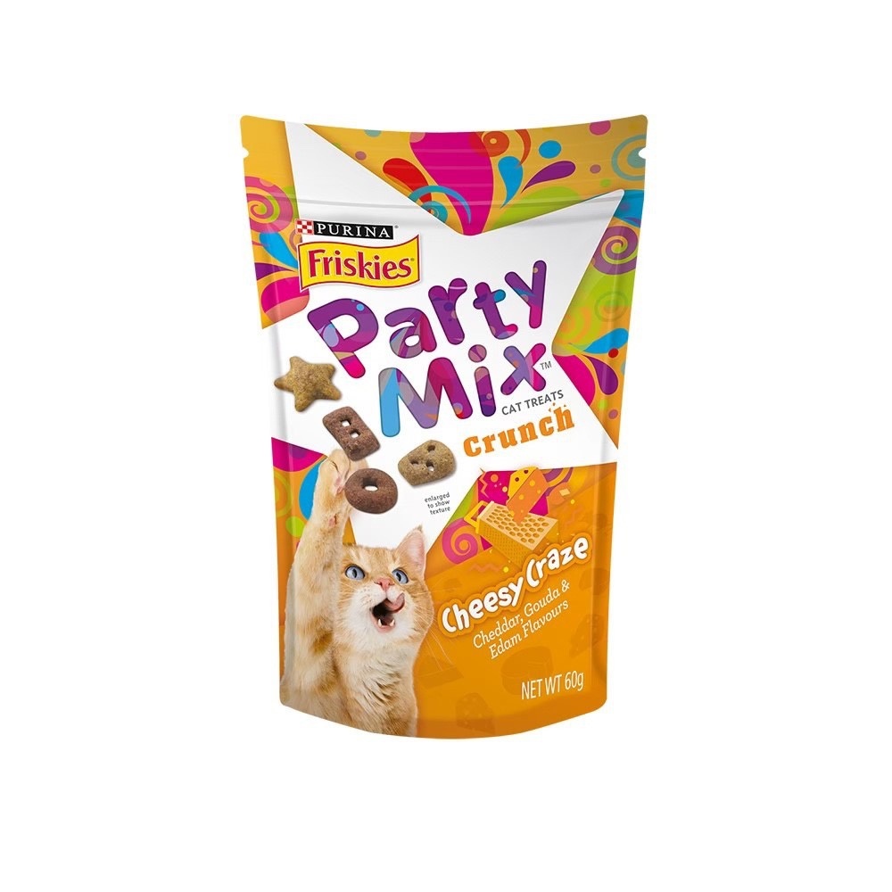 PURINA Party Mix Friskies cat treat cat biscuits 60g Lazada PH