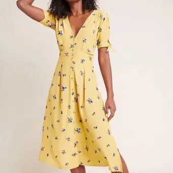 lazada yellow dress