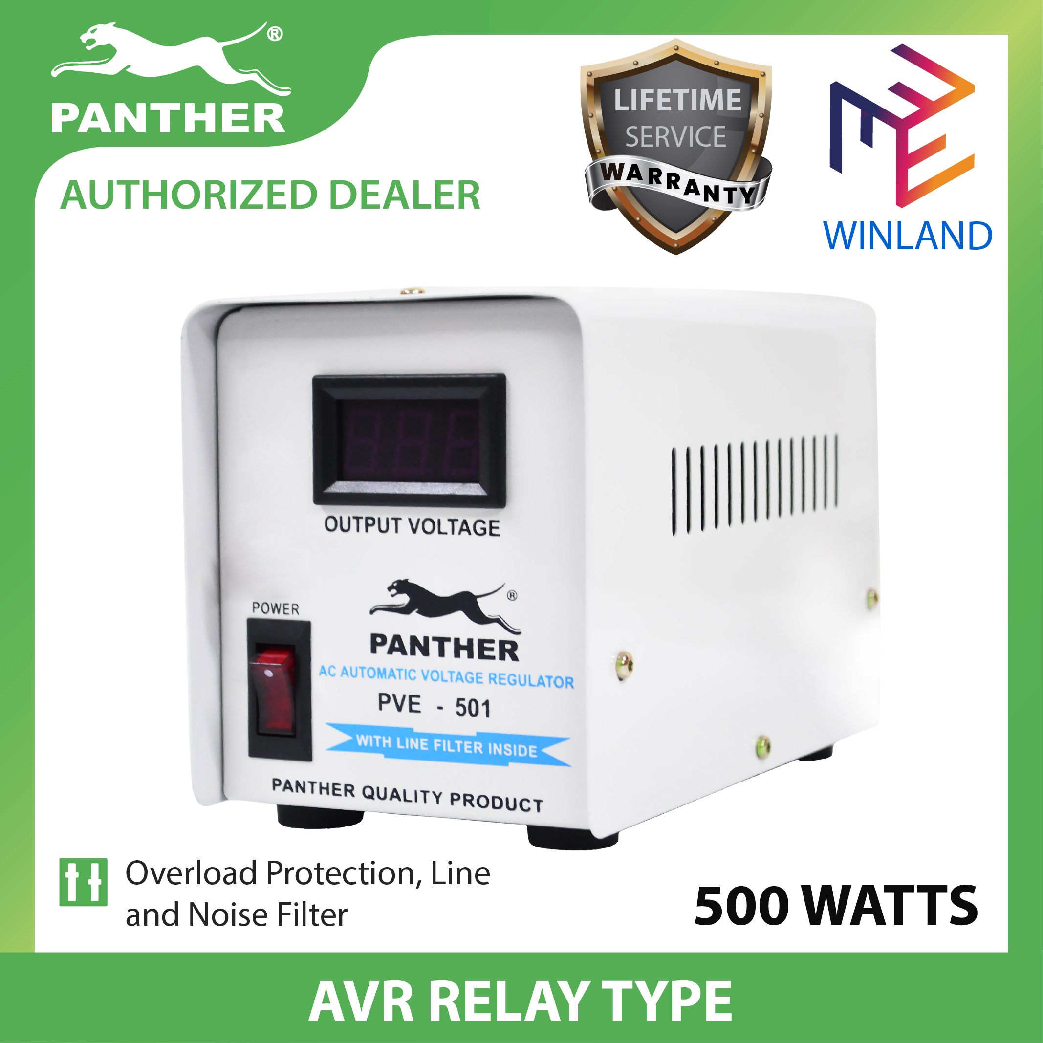 PANTHER by Winland PVE 501 AVR Relay Type, 220V AC Output, Automatic