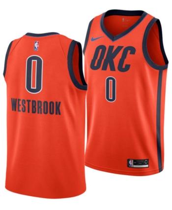 okc westbrook orange jersey