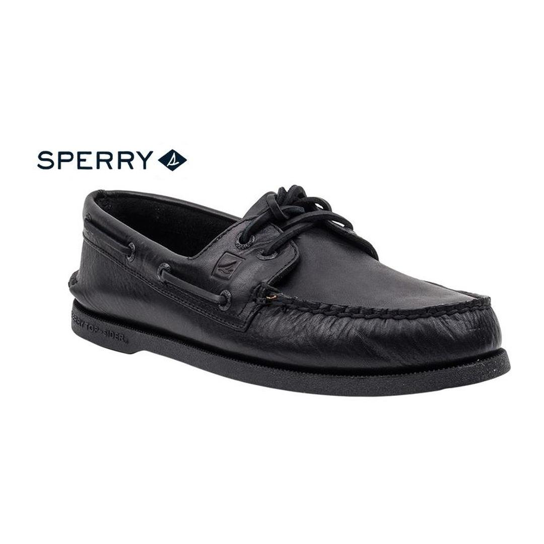 all black sperry shoes