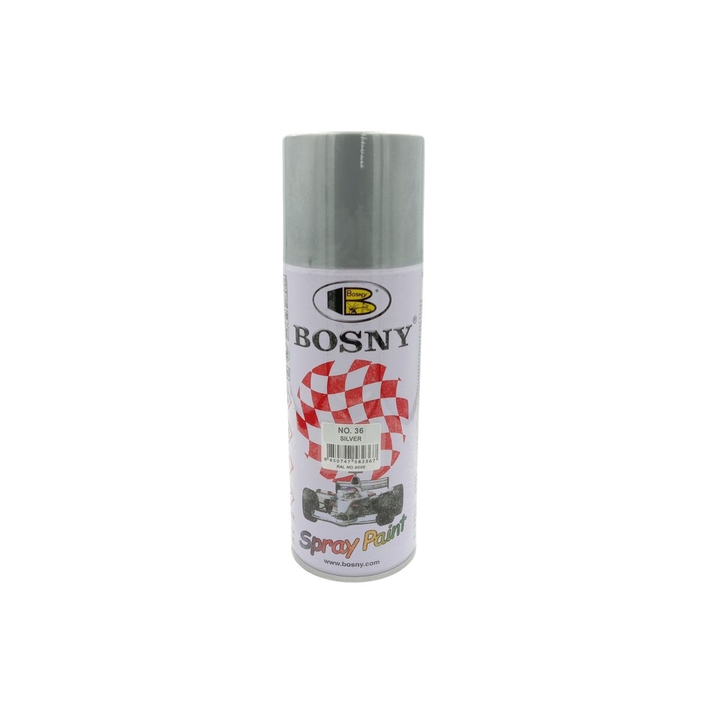 BOSNY Acrylic Spray Paint Silver/Primer Grey Spray paint for motorcycle