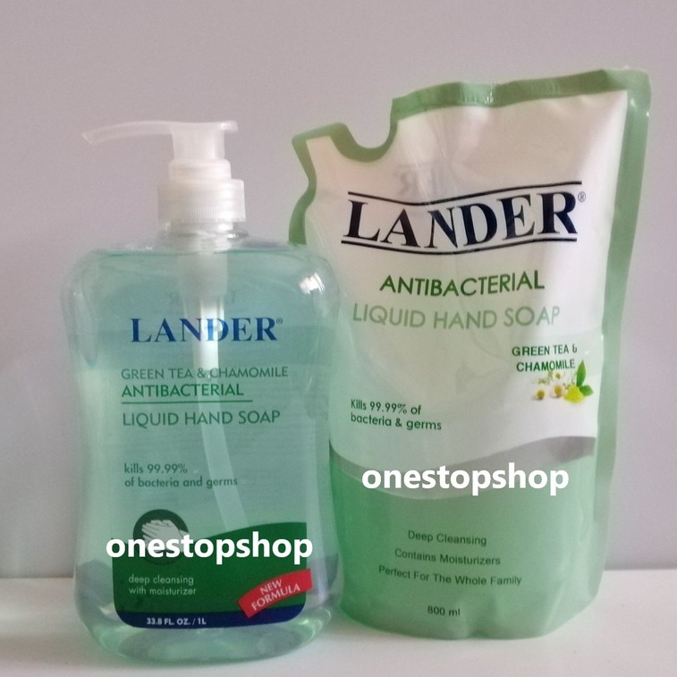 Lander Antibacterial Liquid Hand Soap Green Tea & Chamomile 1000 ml